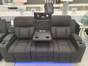 Capital Fabric Electric Recliner Three-Seater