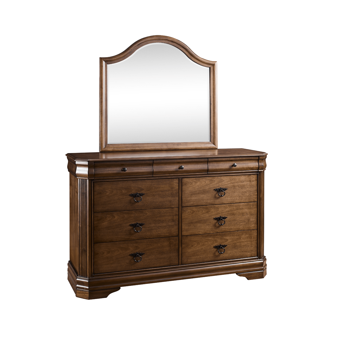 Windsor 9 Drawer Timber Dresser & Mirror