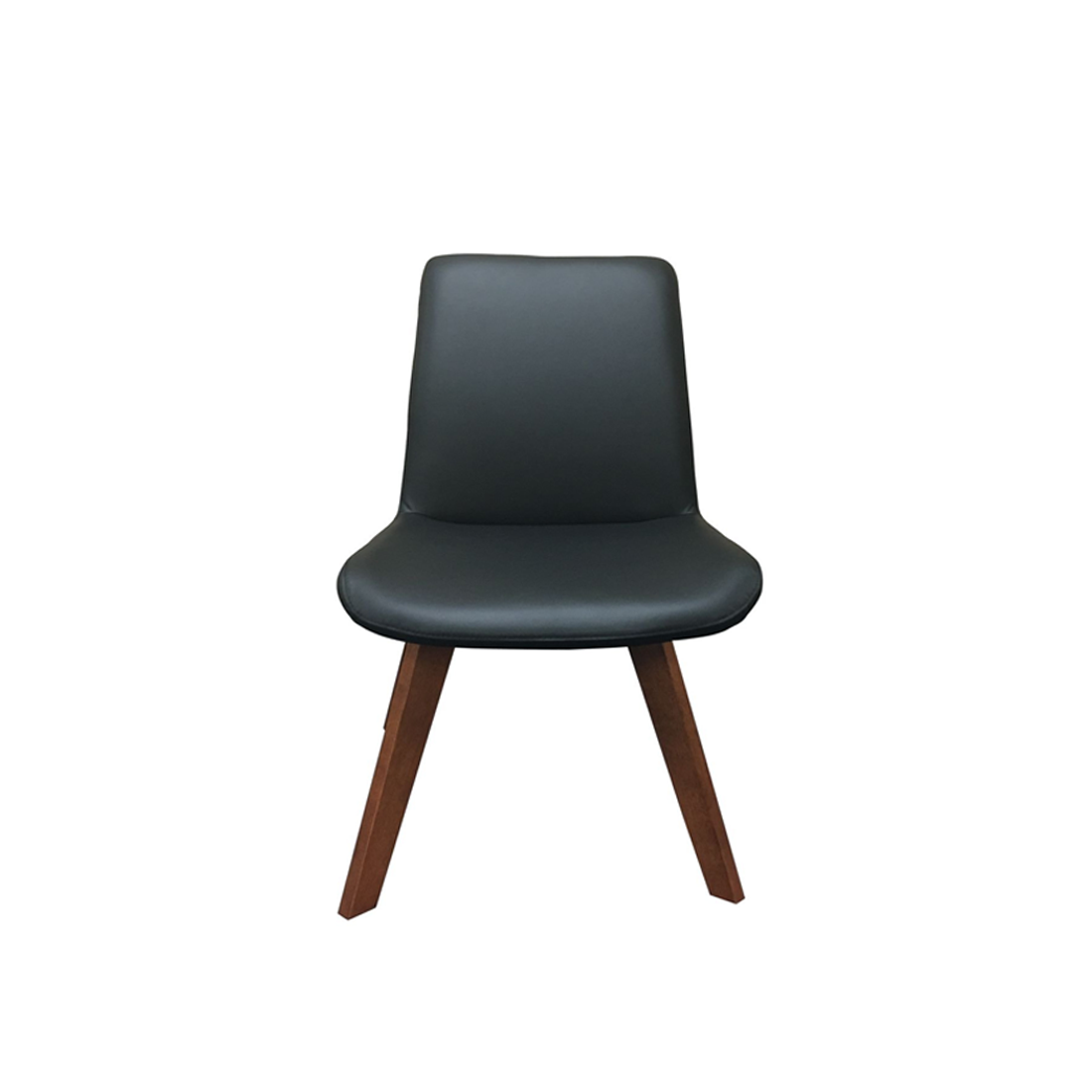 Soho Leather Swivel Dining Chair Blackwood Legs