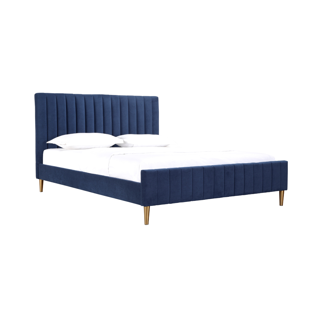 Karl Blue Fabric Bed