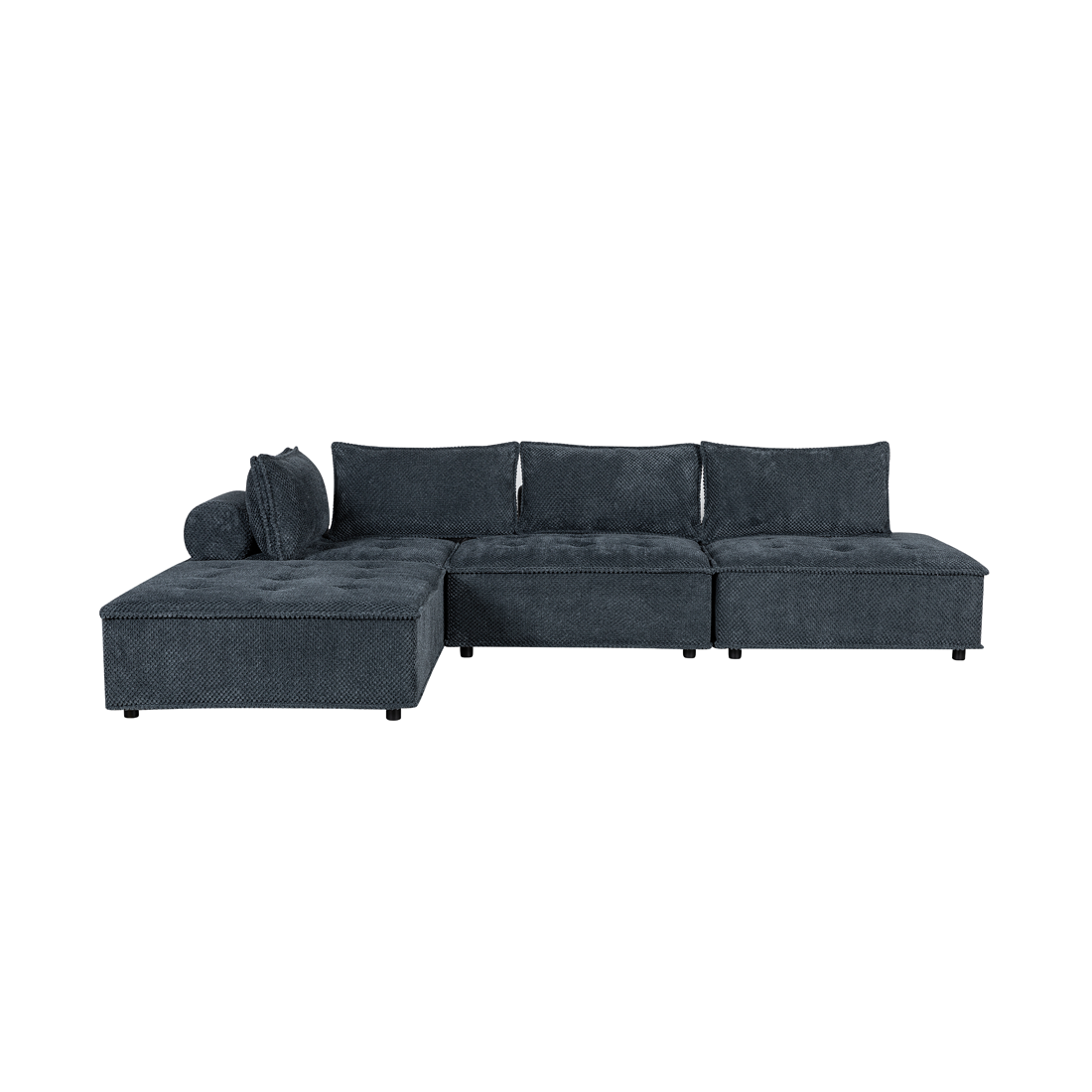 Konya Fabric Chaise Lounge - Grey